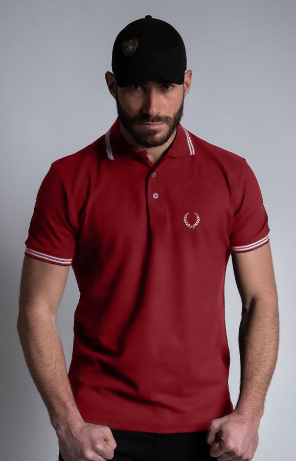 Casual Polo Burgundy Laurel