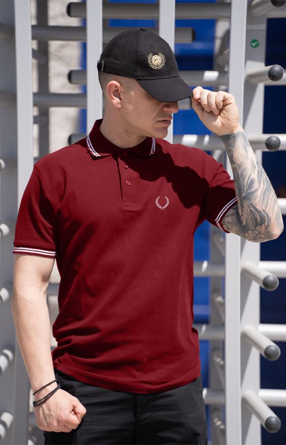 Casual Polo Burgundy Laurel