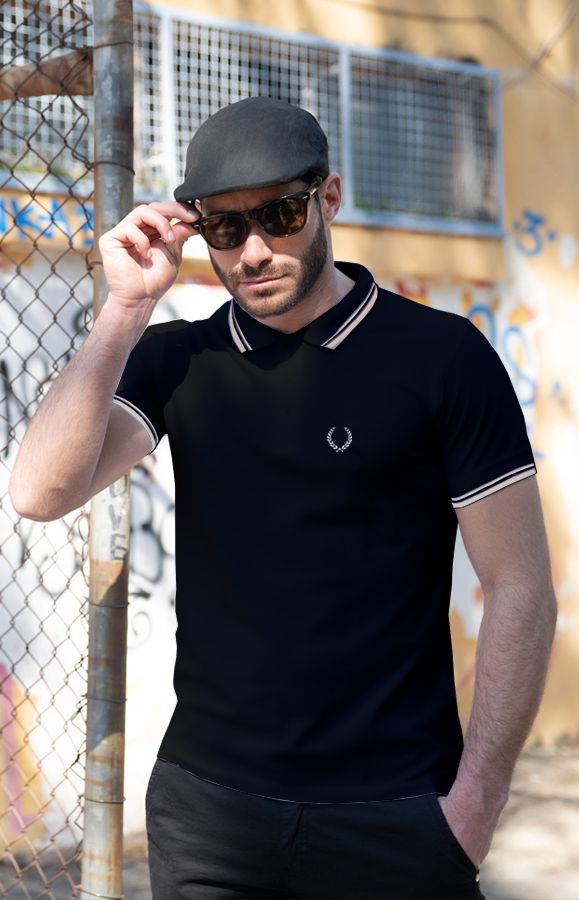 Casual Polo Black Laurel